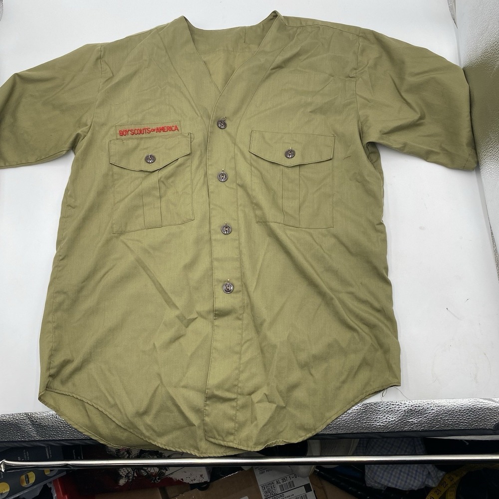 Vintage Boy Scouts of America BSA Uniform Youth Boys Size XL Green Official
